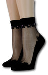 Black Elegant Sheer Socks with beads