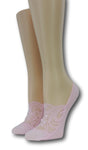 Baby Pink No Show Sheer Socks with beads