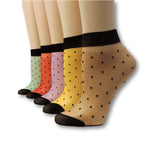 Brilliant Polka Dot Nylon Socks (Pack of 10 Pairs)