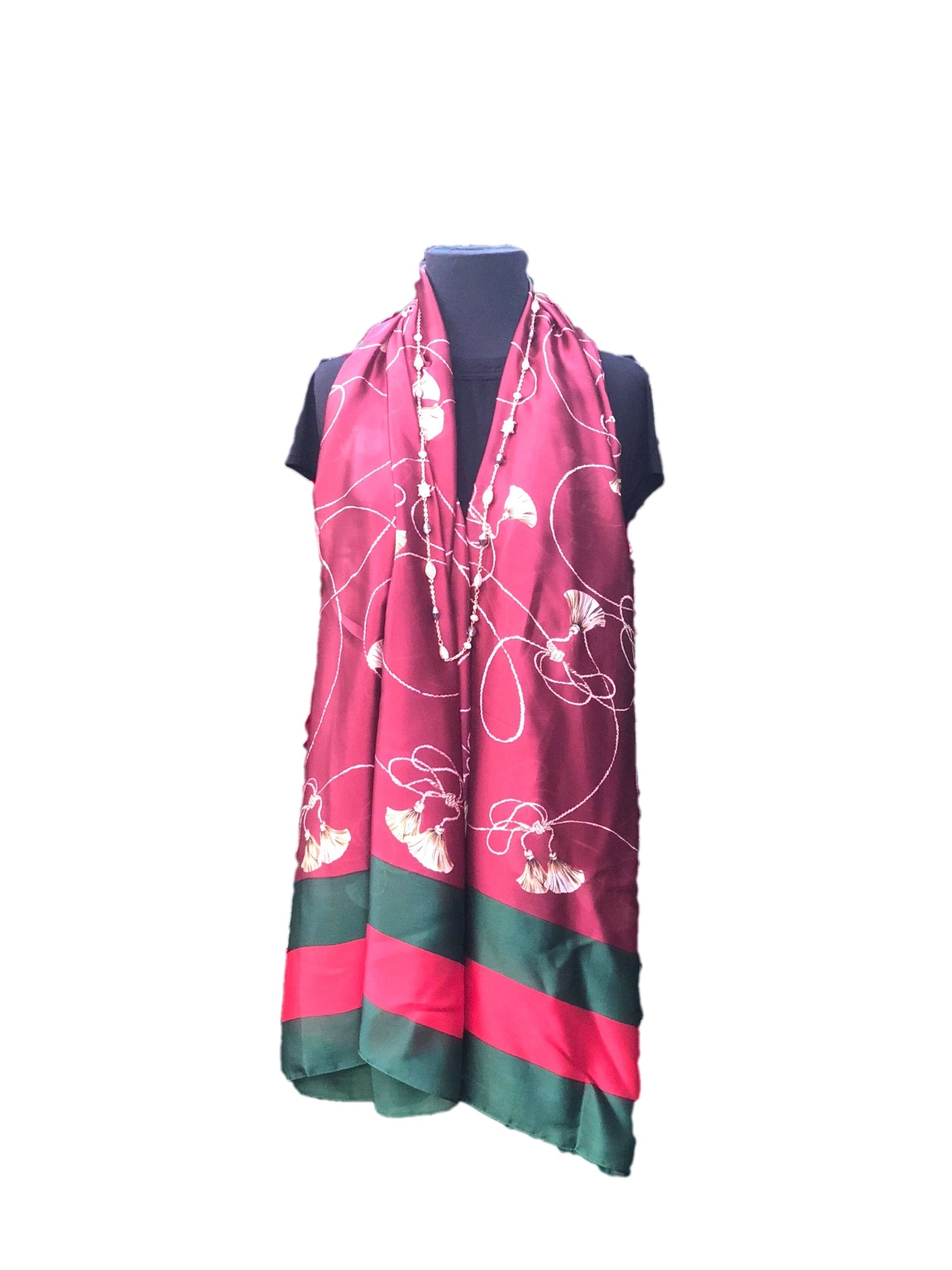 Bright Red/Maroon Patterned Printed Scarf - Global Trendz Fashion®