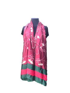 Bright Red/Maroon Patterned Printed Scarf - Global Trendz Fashion®