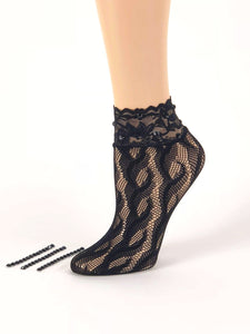 Stunning Black Net Sheer Socks - Global Trendz Fashion®