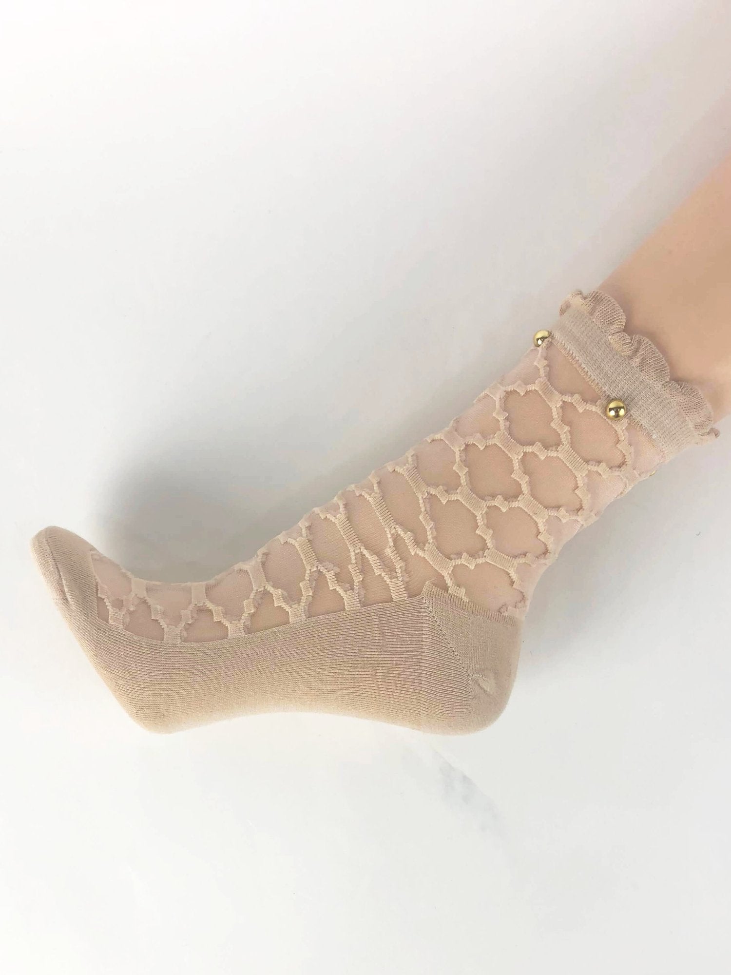 Patterned Pearl Skin Sheer Socks - Global Trendz Fashion®