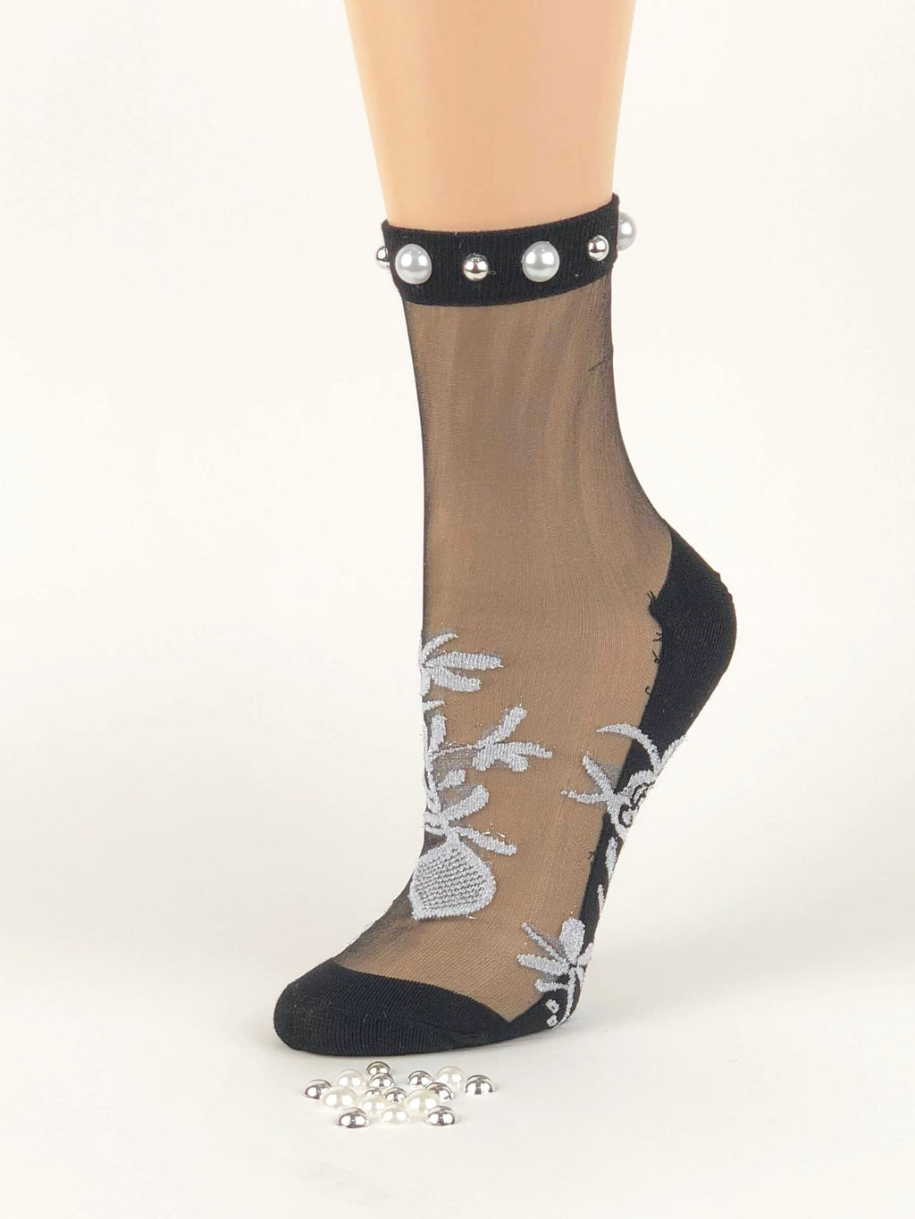 Charming Pearls Sheer Socks - Global Trendz Fashion®