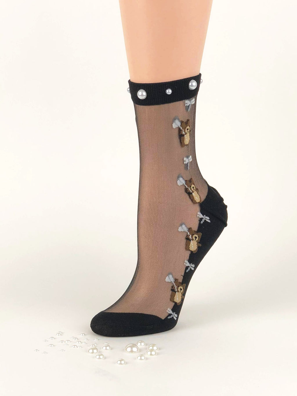 Cute Brown Bear Sheer Socks - Global Trendz Fashion®