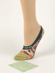 Green/Yellow Patterned Ankle Sheer Socks - Global Trendz Fashion®