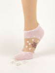 Adorable Pearled Bear Sheer Socks - Global Trendz Fashion®