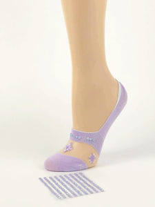 Purple Flower Ankle Sheer Socks - Global Trendz Fashion®