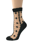 Four Leaf Jet Black Sheer Socks - Global Trendz Fashion®