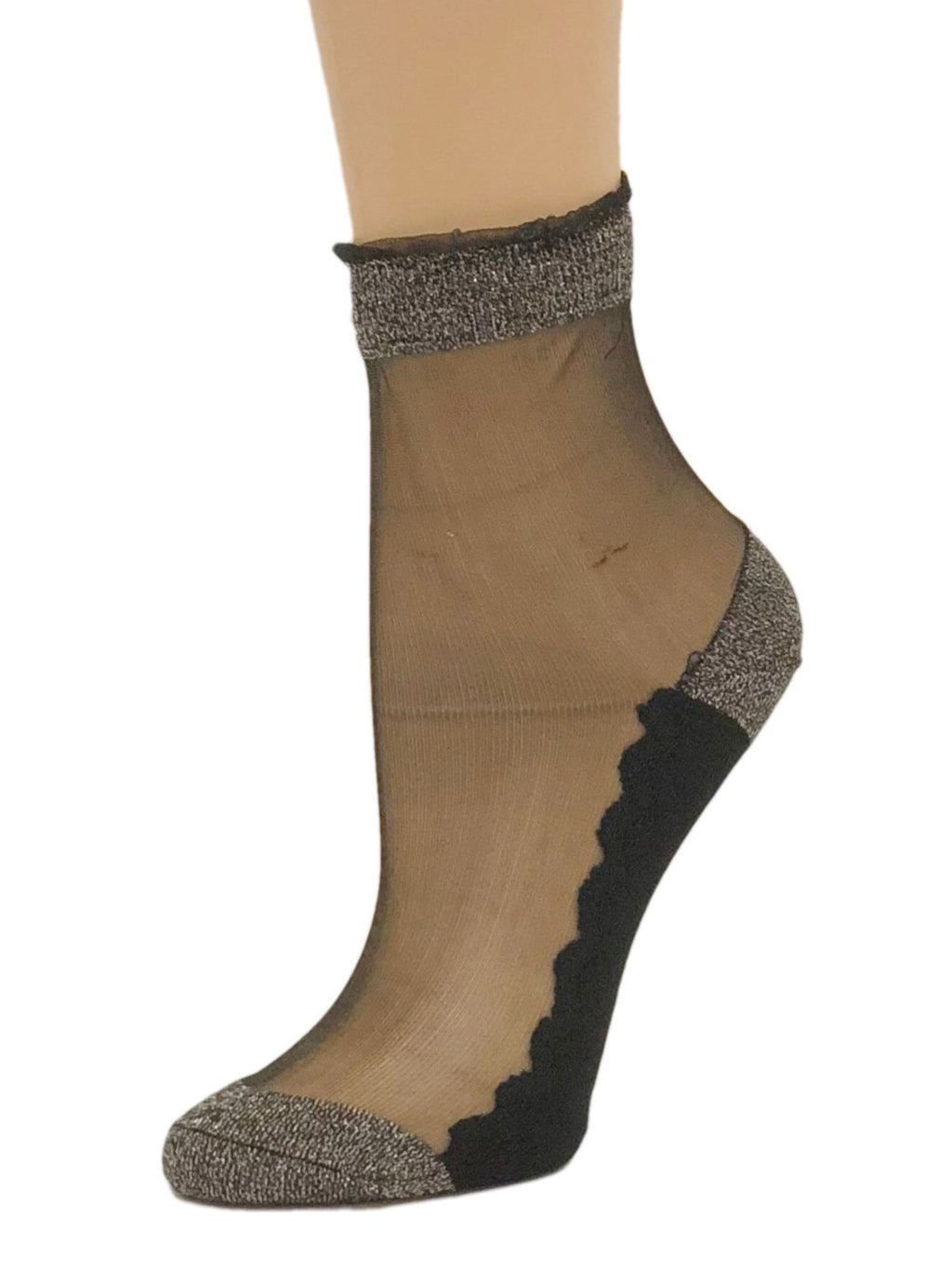 Charming Brown Glitter Socks - Global Trendz Fashion®