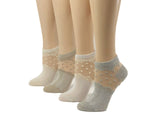 Patterned/Dotted Sheer Socks (Pack of 4 Pairs) - Global Trendz Fashion®