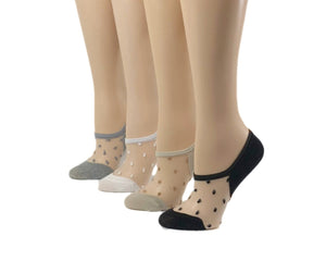 Cute Dotted Sheer Socks (Pack of 4 Pairs) - Global Trendz Fashion®