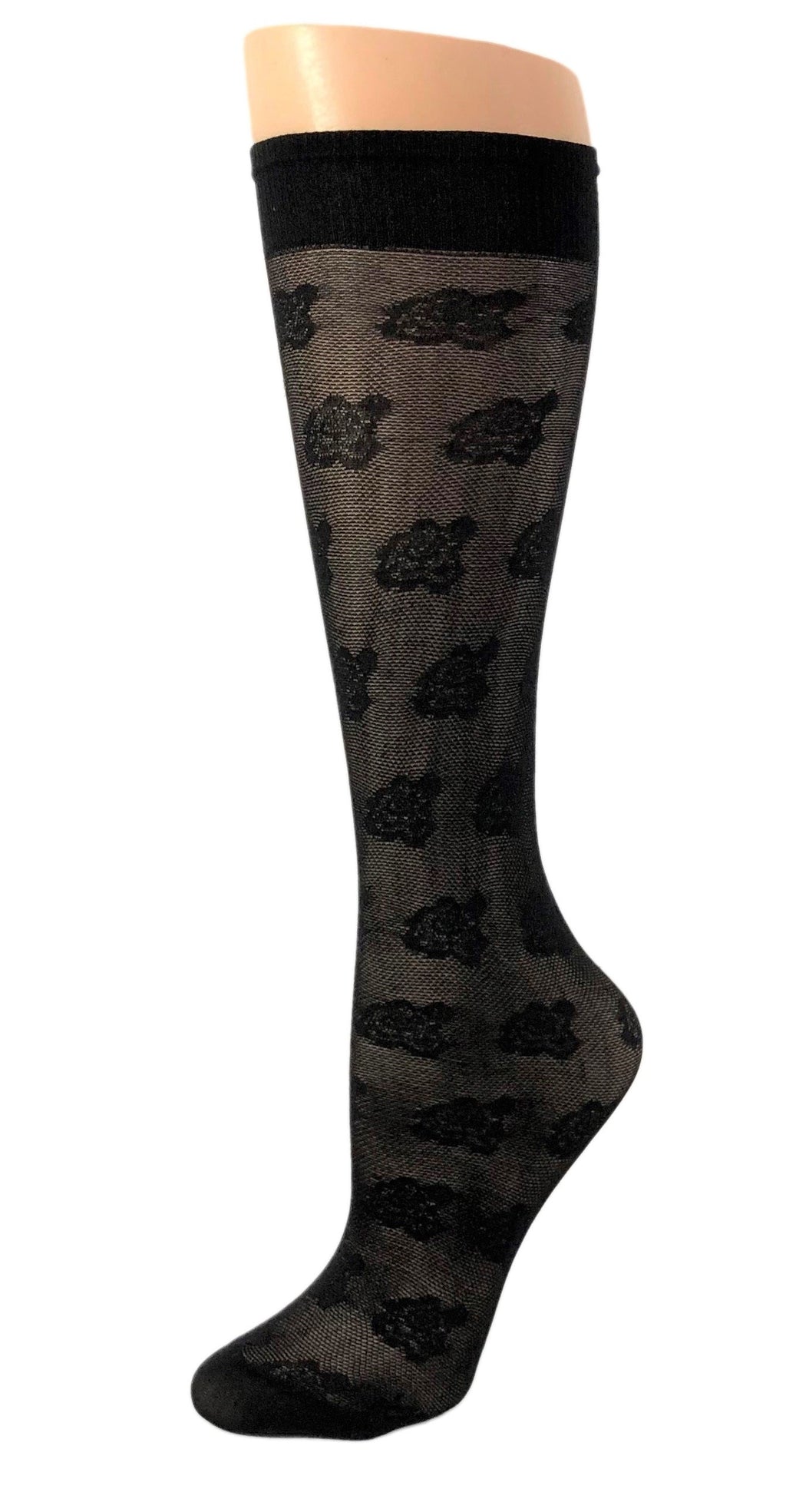 Stylish Black Flowers Socks - Global Trendz Fashion®