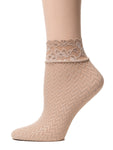 Sleek Beige Mesh Socks - Global Trendz Fashion®