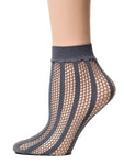 Striped Grey Mesh Socks - Global Trendz Fashion®