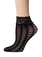 Hearts Black Mesh Socks - Global Trendz Fashion®