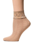 Hearts Biege Mesh Socks - Global Trendz Fashion®
