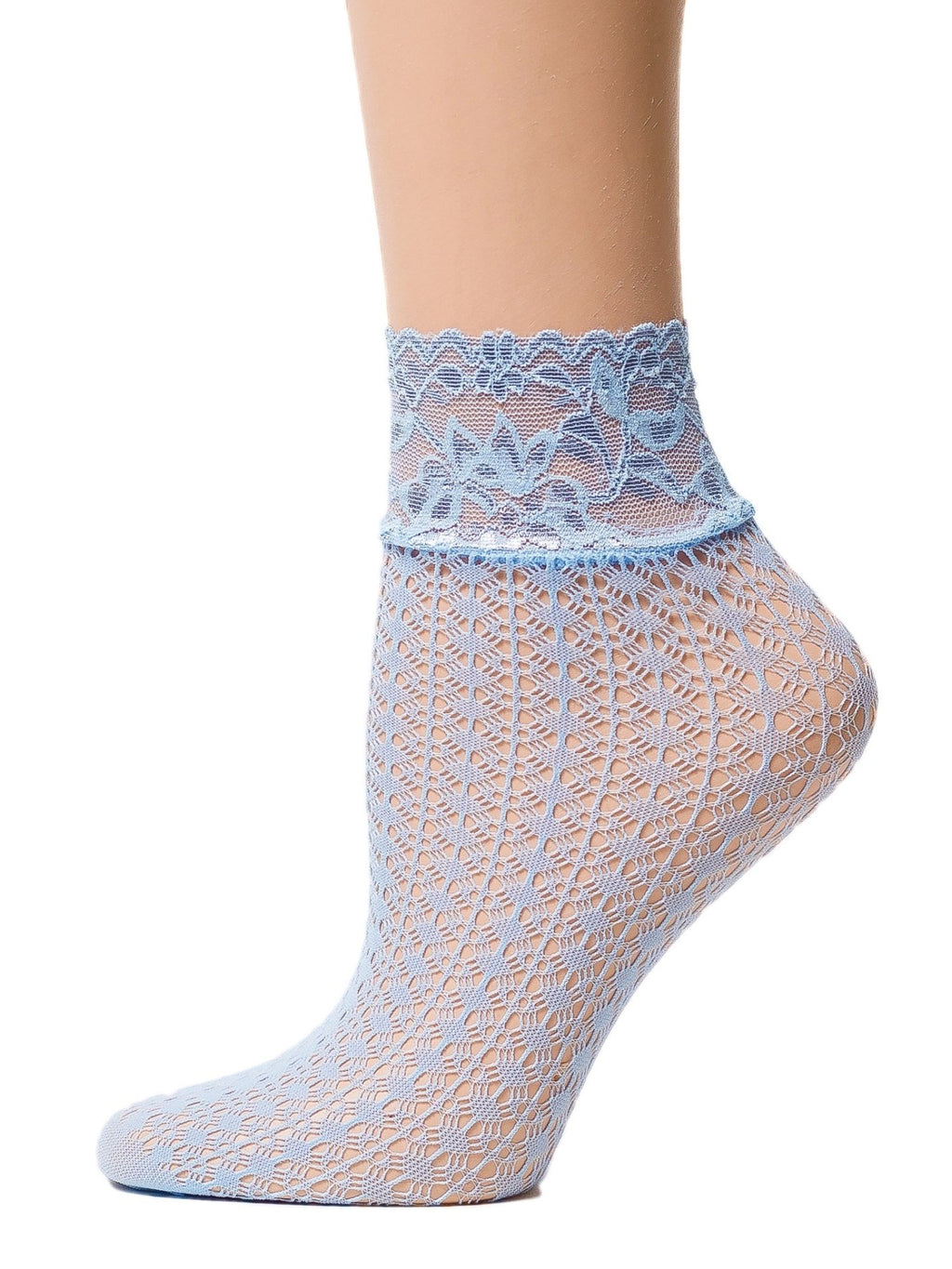 Elegant Sea Blue Mesh Socks - Global Trendz Fashion®