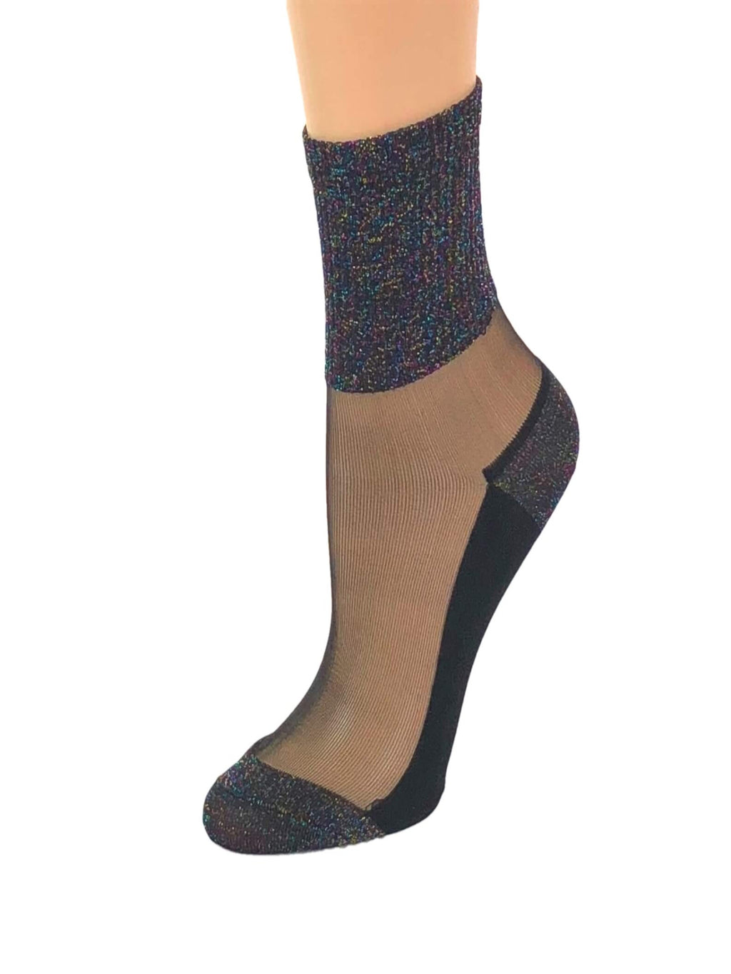 Multi-Coloured Glitter Socks - Global Trendz Fashion®