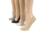 Patterned Creamy Colours Sheer Socks (Pack of 4 Pairs) - Global Trendz Fashion®