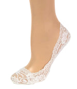 Gorgeous White Patterned Ankle Sheer Socks - Global Trendz Fashion®
