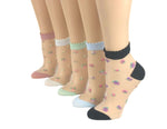 Beautiful Flowers Sheer Socks (Pack of 5 Pairs) - Global Trendz Fashion®
