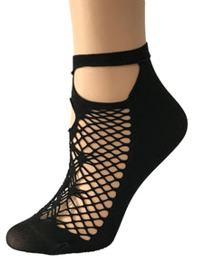 Alien Black Mesh Socks - Global Trendz Fashion®