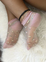 Beautiful Flowers Sheer Socks (Pack of 5 Pairs) - Global Trendz Fashion®