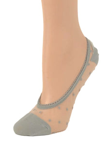 Dotted Grey Ankle Sheer Socks - Global Trendz Fashion®