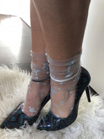 Silver Stars Tulle Socks - Global Trendz Fashion®