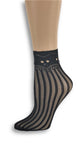 Cinderella Black Custom Mesh Socks with beads - Global Trendz Fashion®