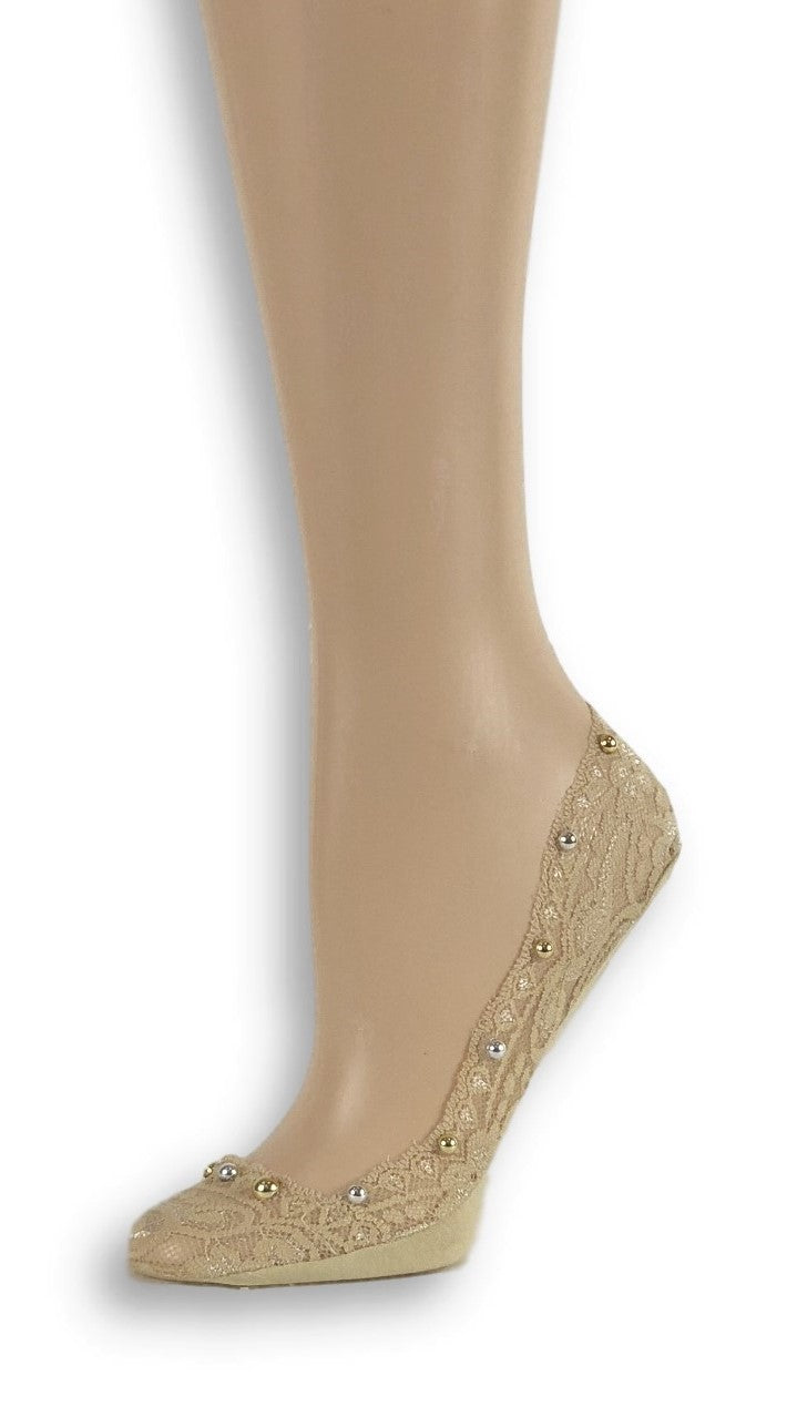Gorgeous Skin Custom Ankle Sheer Socks with beads - Global Trendz Fashion®
