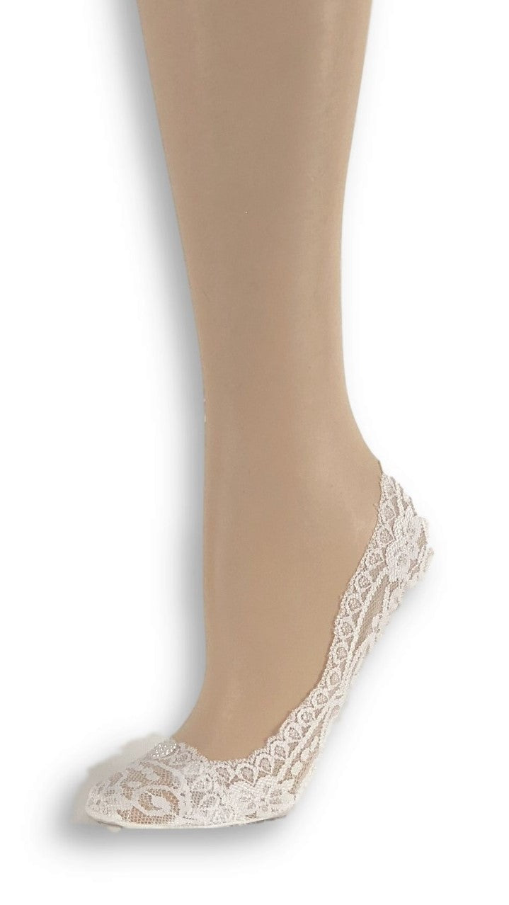 Gorgeous White Custom Ankle Sheer Socks with beads - Global Trendz Fashion®