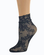 Floral Black Mesh Socks - Global Trendz Fashion®