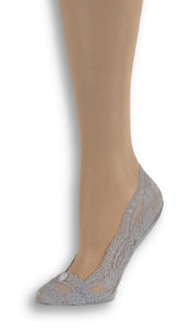 Gorgeous Grey Custom Ankle Sheer Socks with beads - Global Trendz Fashion®