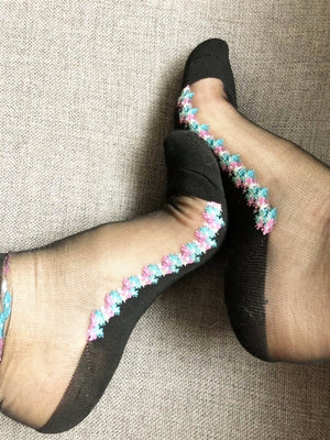 Mini Floral Sheer Socks - Global Trendz Fashion®