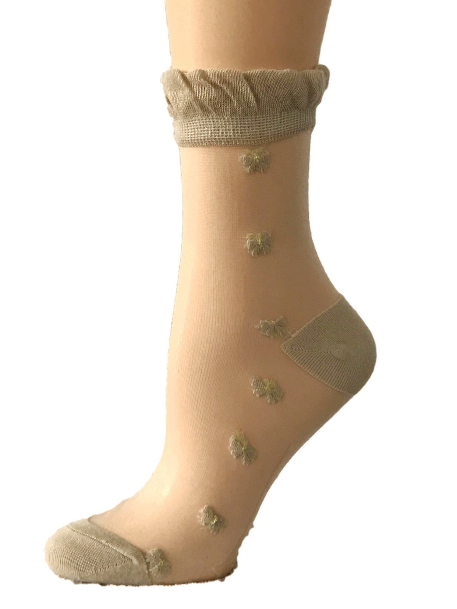 Pretty Skin Flowers Sheer Socks - Global Trendz Fashion®