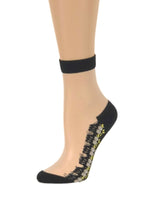 Sequence Yellow Flowers Sheer Socks - Global Trendz Fashion®