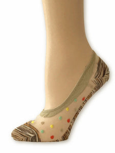 Brown Dotted Ankle Sheer Socks - Global Trendz Fashion®