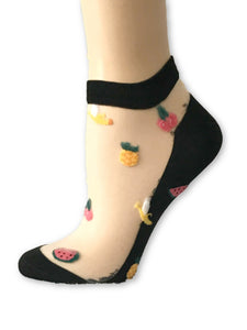 Cute Fruit Designed Ankle Sheer Socks - Global Trendz Fashion®