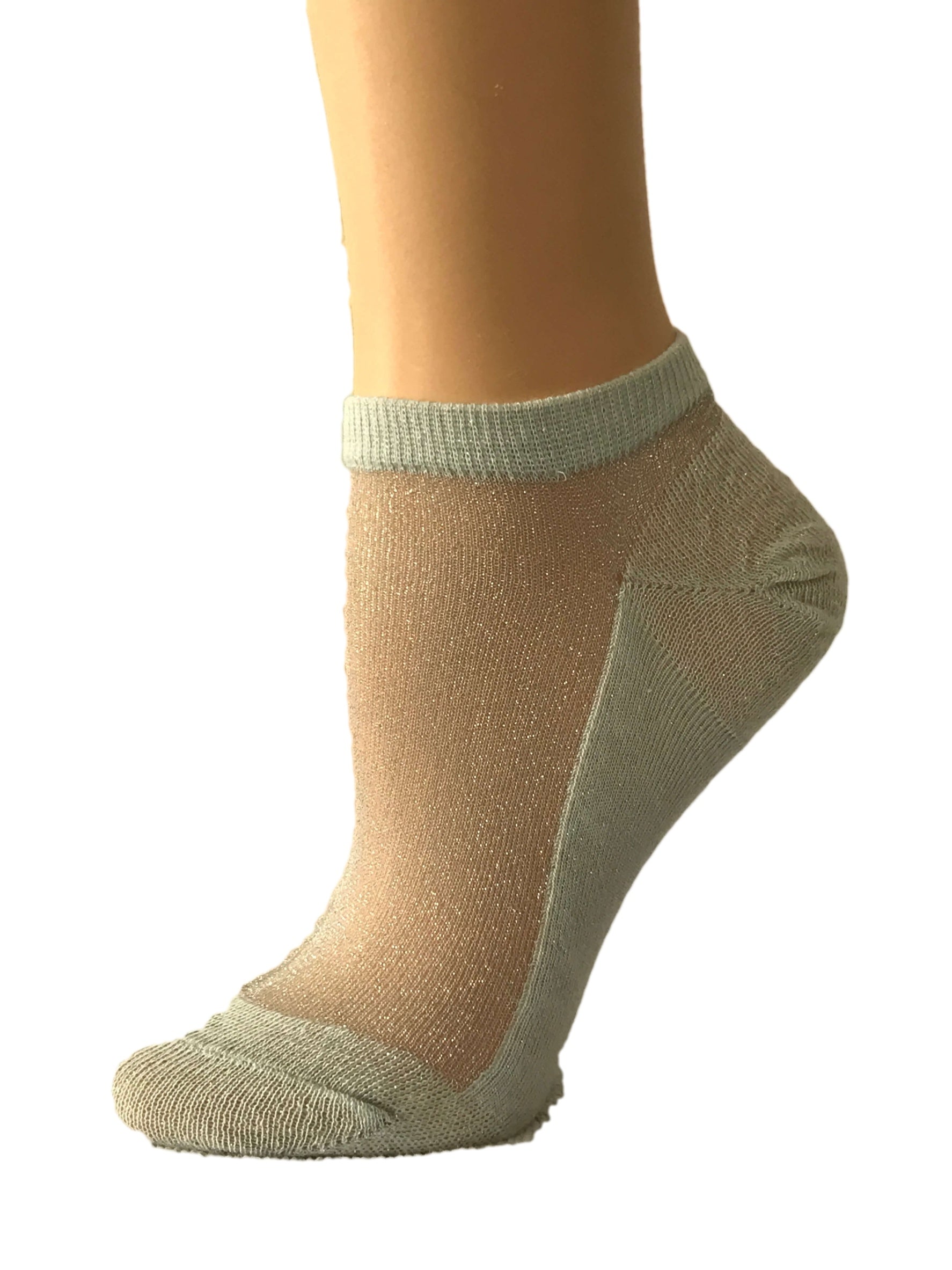 Glowing Light Green Ankle Sheer Socks - Global Trendz Fashion®