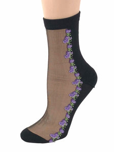 Mini Purple Sheer Socks - Global Trendz Fashion®