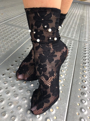 Rich Black Tulle Socks - Global Trendz Fashion®