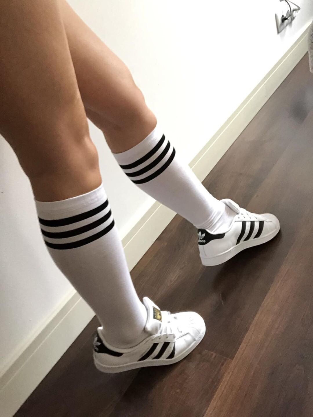 Black Striped Knee High Socks - Global Trendz Fashion®