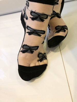 Multi Bow Sheer Socks - Global Trendz Fashion®