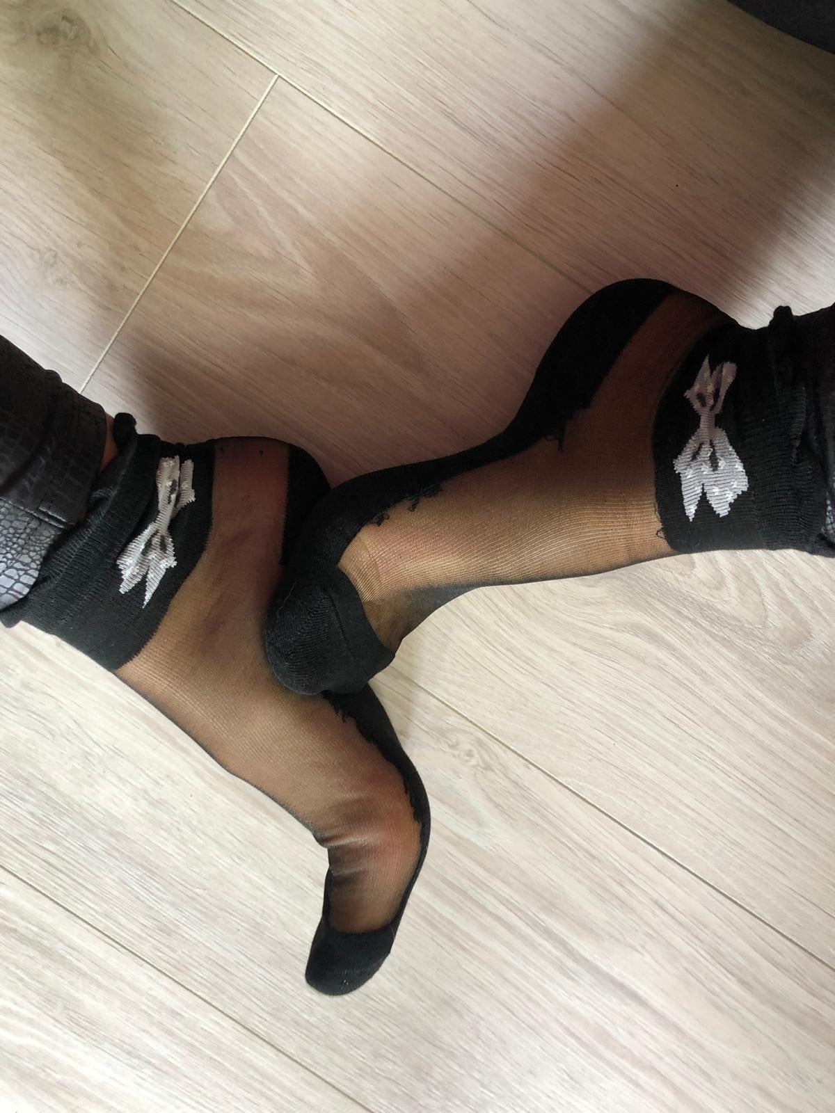 Cute Bow Black Sheer Socks - Global Trendz Fashion®