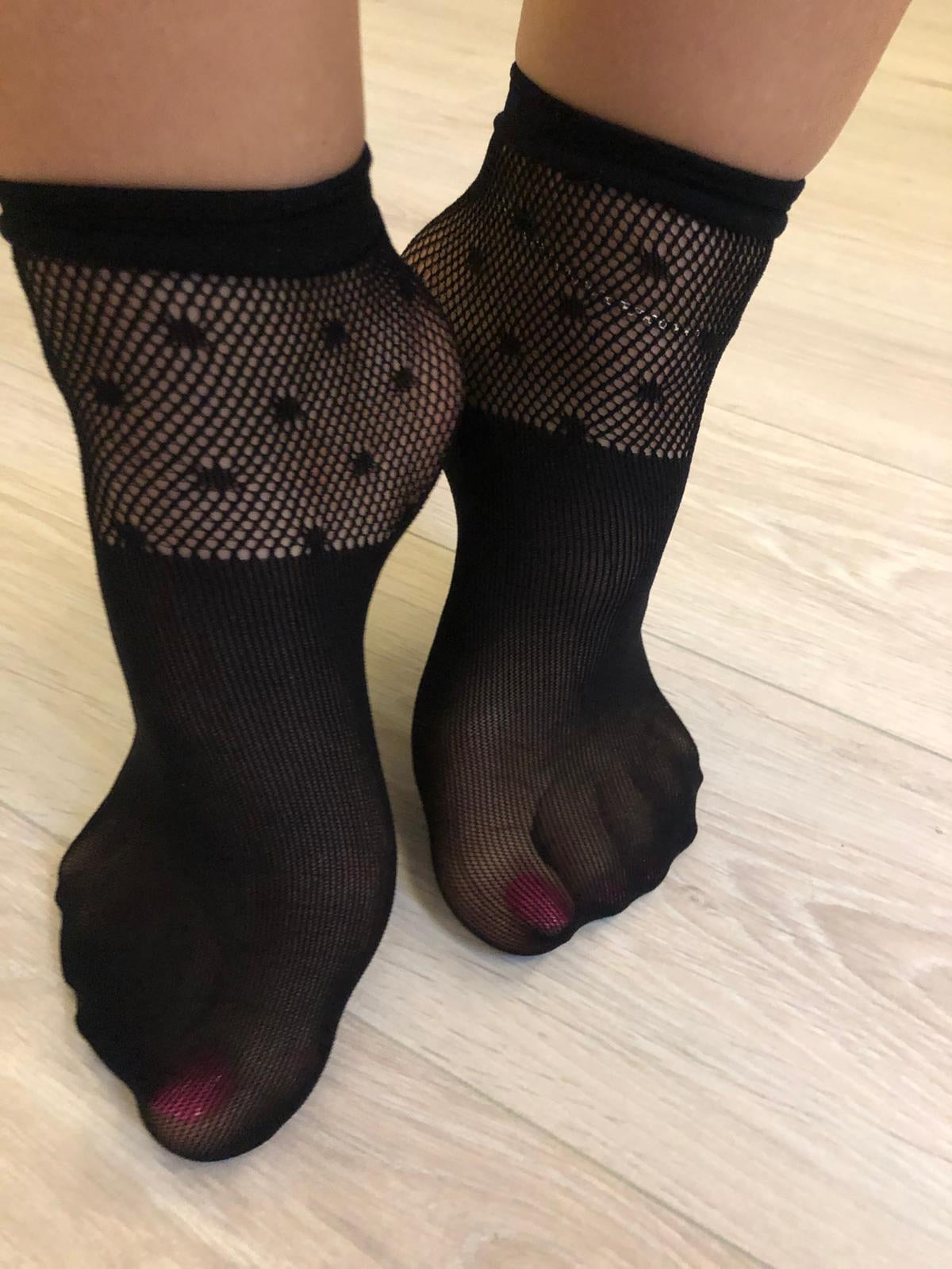 Black Classy Mesh Socks - Global Trendz Fashion®