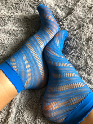 Charming Blue Mesh Socks - Global Trendz Fashion®