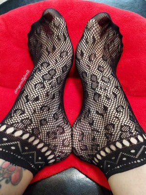 Black Leopard Ankle Mesh Socks - Global Trendz Fashion®