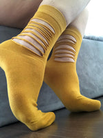 Ripped Mustard Cotton Socks - Global Trendz Fashion®